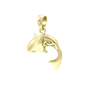 Celtic Shark Solid Gold Pendant GPD066 - Jewelry